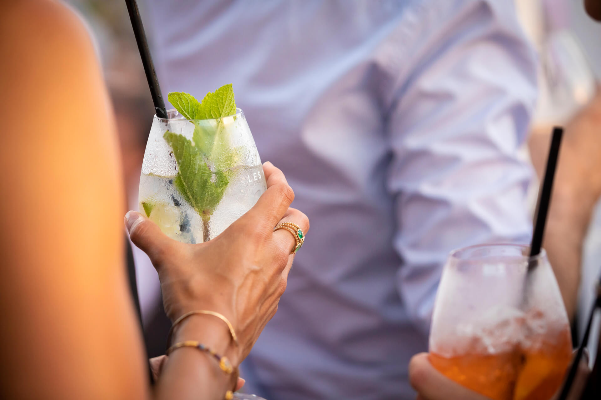 Mint, ice and late-afternoon sun